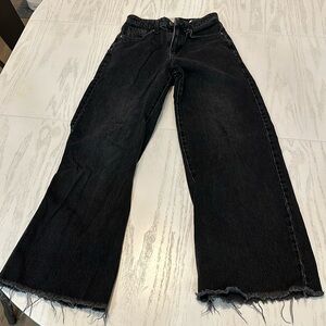Cotton On Black denim Relaxed Wide Leg size 0